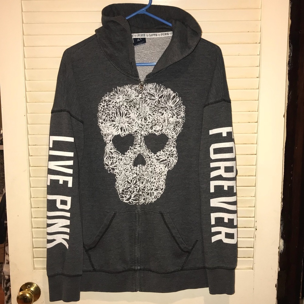 Victoria Secret Pink Skull Full Zip Jacket